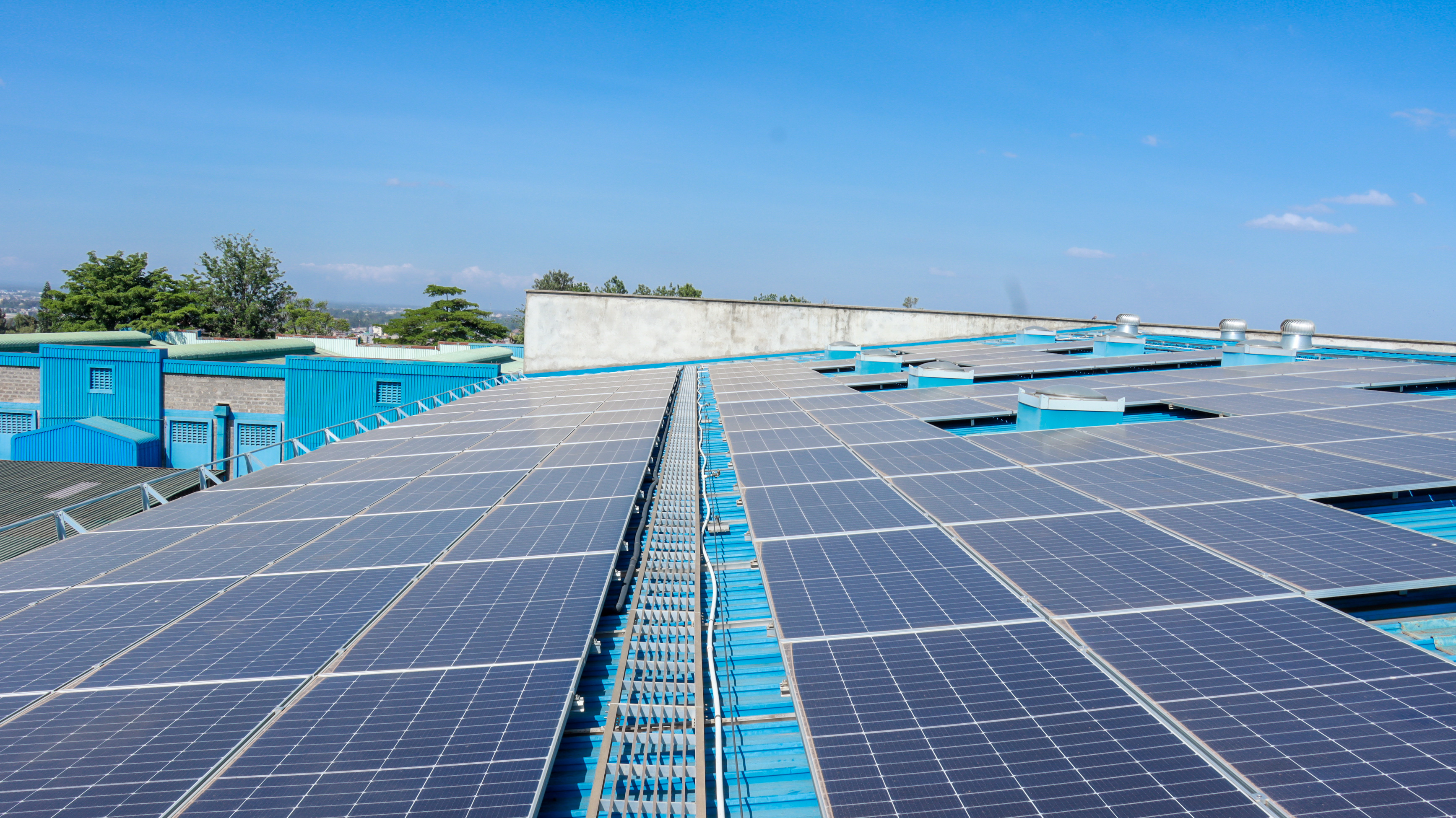 Solar panels at HACO factory roof