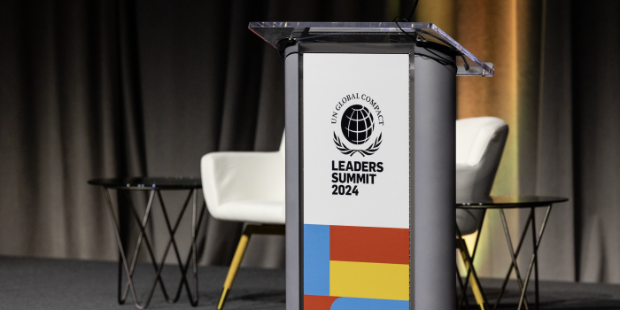 UNGA Leaders Summit Podium