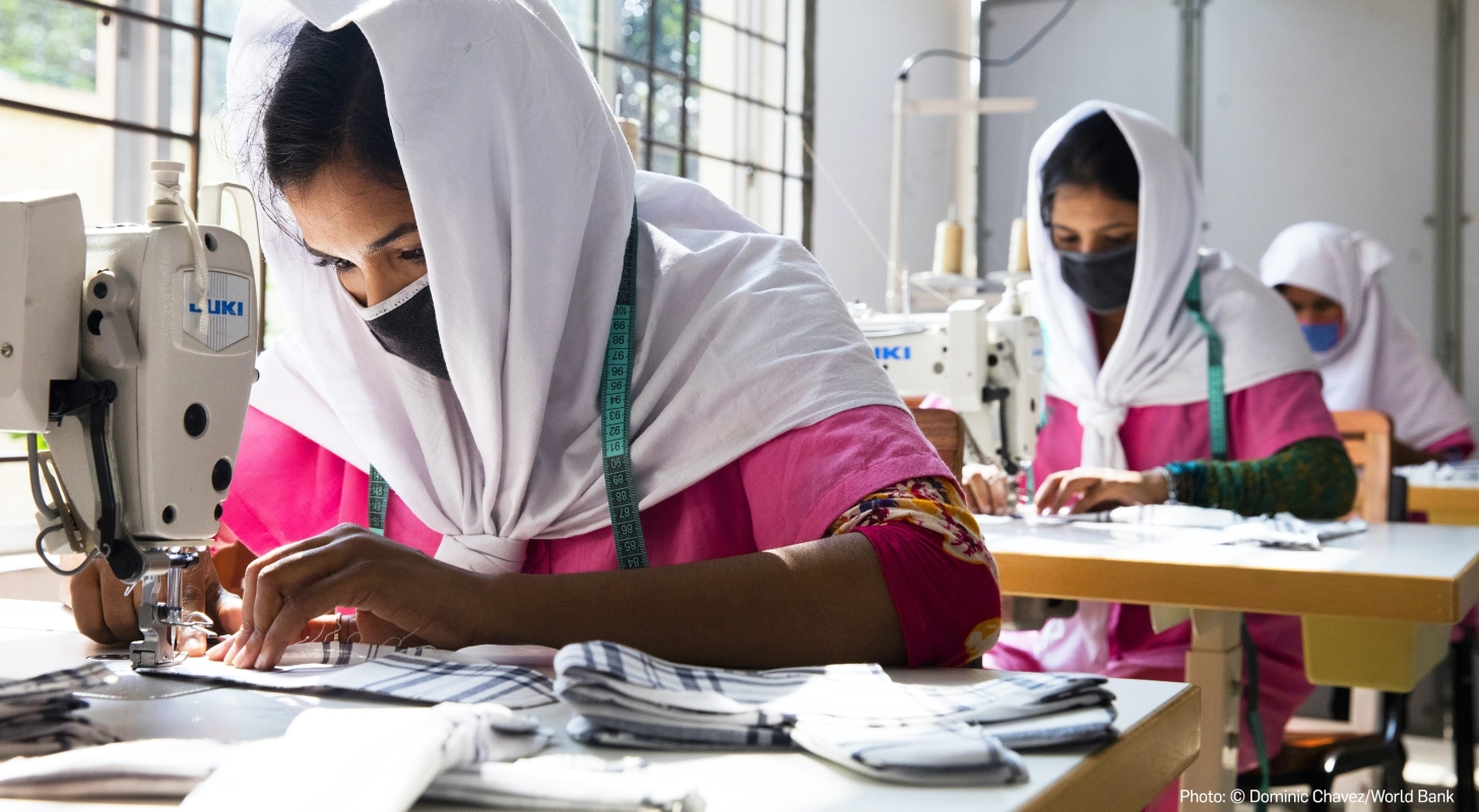 Women sewing
