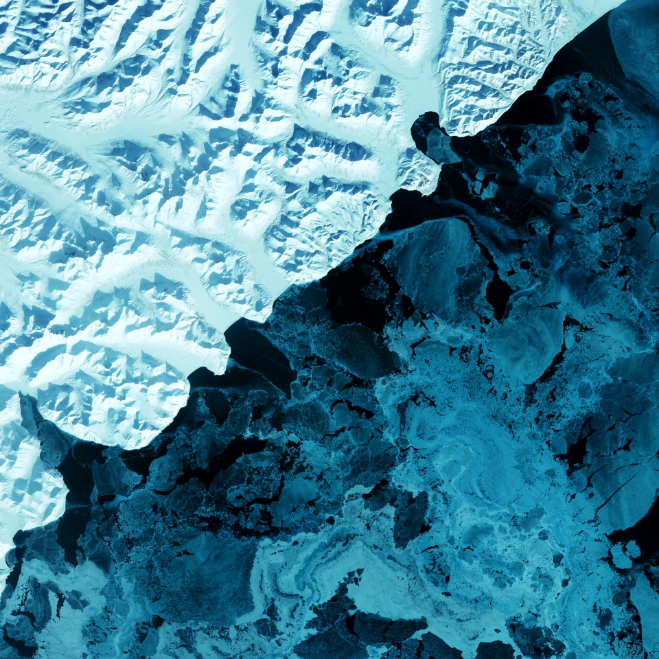 Image of an ice glacier