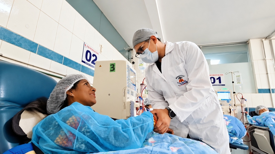 Doctor and pacient at hospital