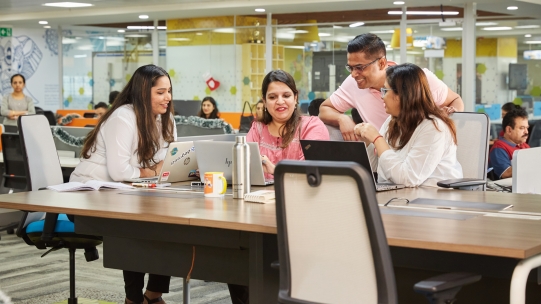 People in a meeting at the office